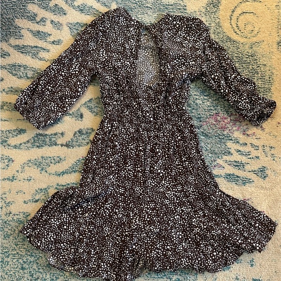 Loft Dotted Godet Mini Flare Dress - Picture 6 of 6